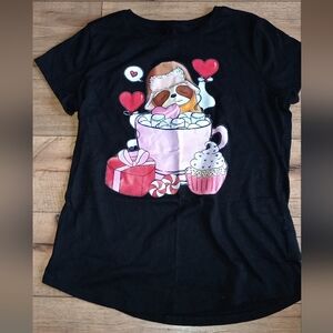 Kids Shirt with Sloth and Hearts Design